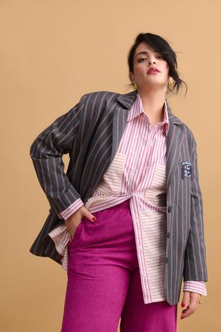 karavan clothing fashion well i did fall winter 24 25 demi blazer stripes