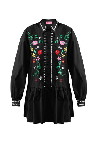 karavan clothing fashion KRVN well i did fall winter 24 25 christmas edition patricia mini dress black embroidery