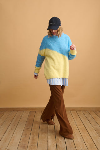 karavan clothing fashion well i did fall winter 24 25 phoebe sweater blue yellow