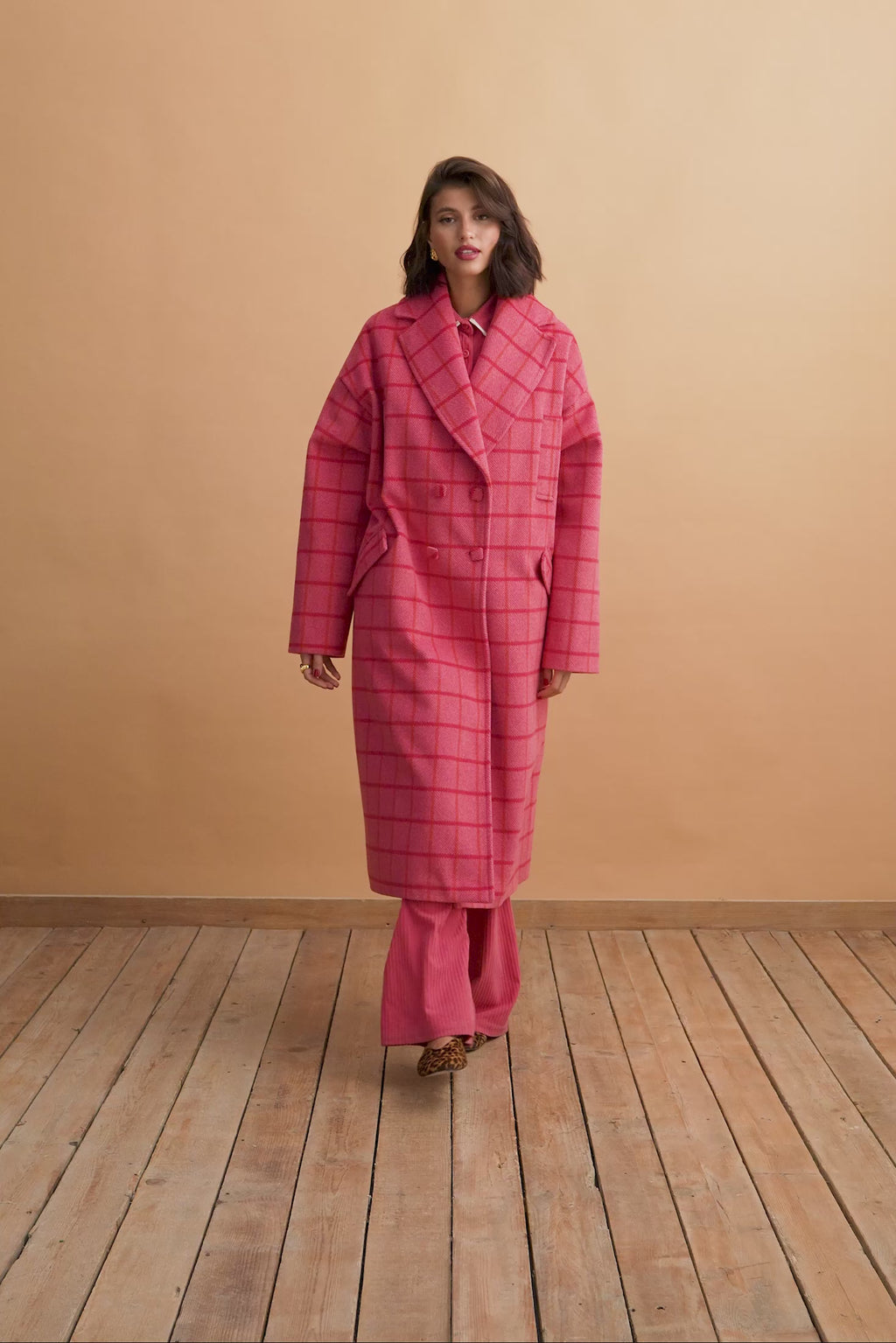 karavan clothing fashion KRVN well i did fall winter 24 25 christmas edition andie coat pink