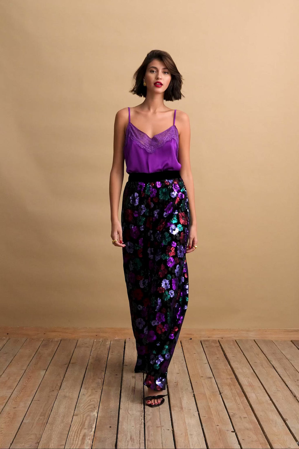 karavan clothing fashion KRVN well i did fall winter 24 25 christmas edition ioli trousers black magenta