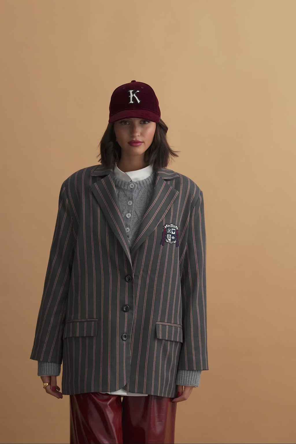 karavan clothing fashion well i did fall winter 24 25 demi blazer stripes