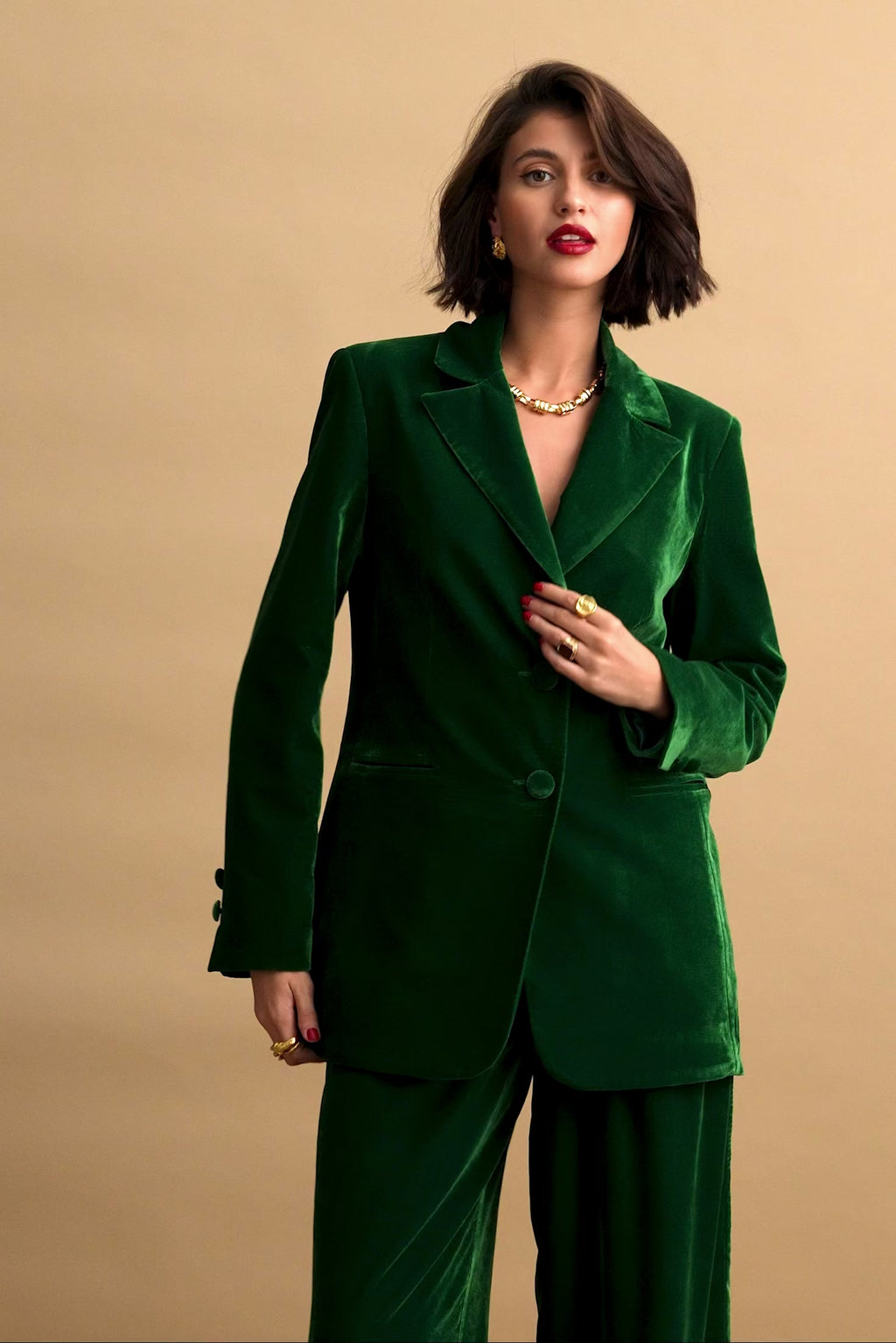 karavan clothing fashion KRVN well i did fall winter 24 25 christmas edition cameron blazer green