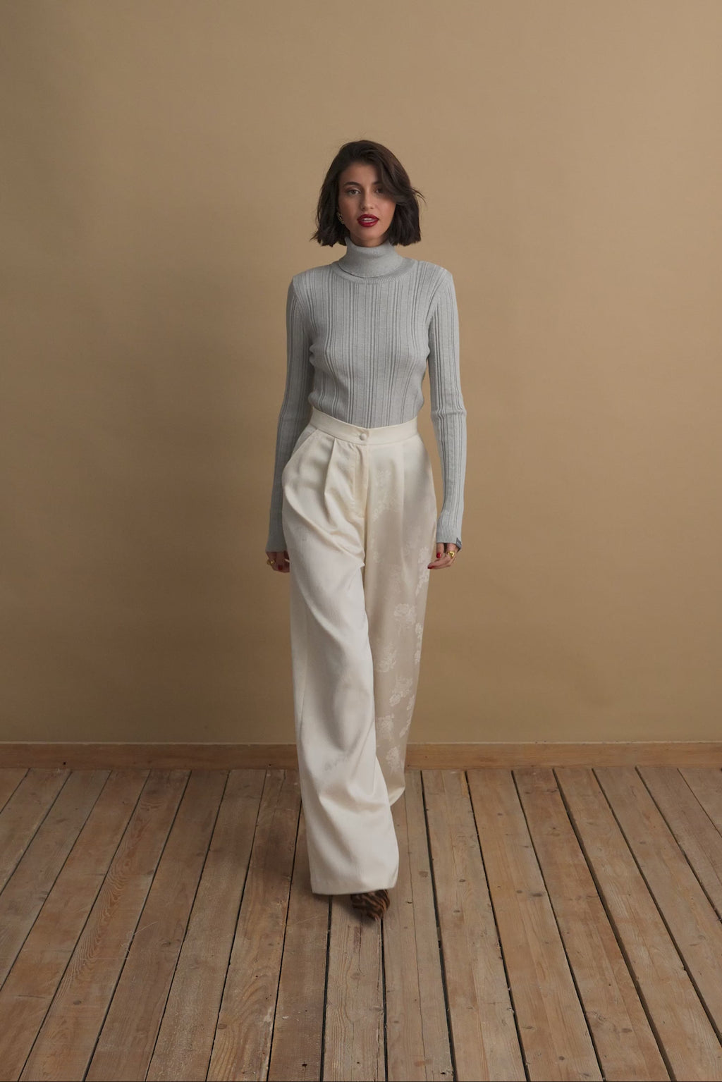 karavan clothing fashion KRVN well i did fall winter 24 25 paula trousers ivory