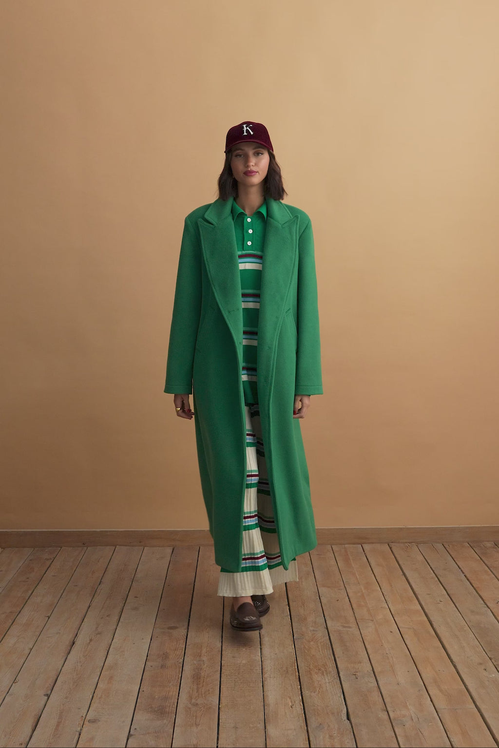 karavan clothing fashion well i did fall winter 24 25 bruna coat green