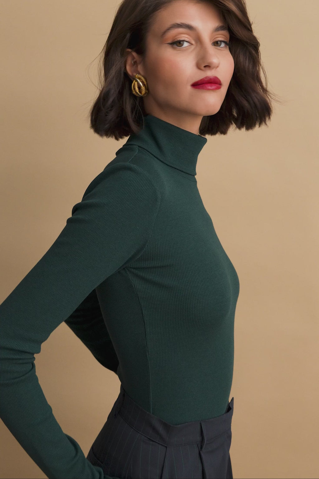 karavan clothing fashion KRVN well i did fall winter 24 25 silvia top green