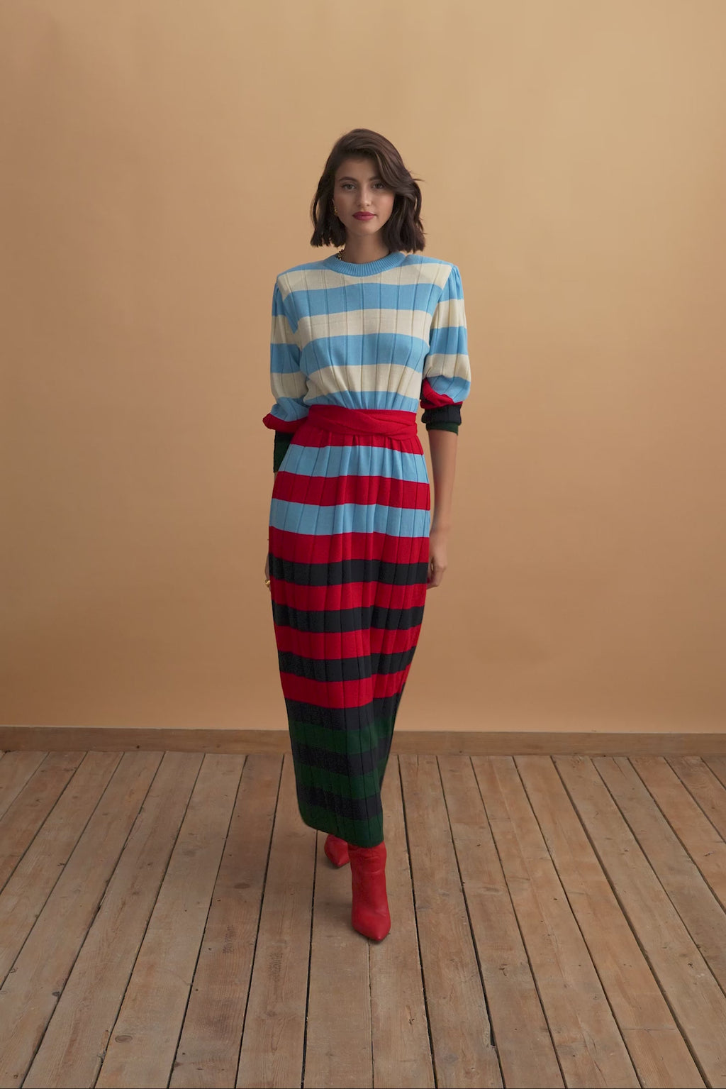 karavan clothing fashion well i did fall winter 24 25 kimora knitted dress multicolor