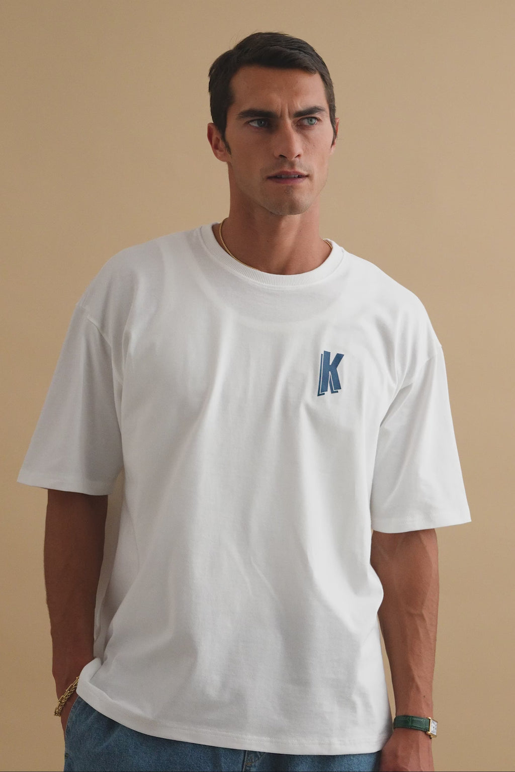 karavan clothing well i did fall winter 24 25 men collection nelson tee blue logo