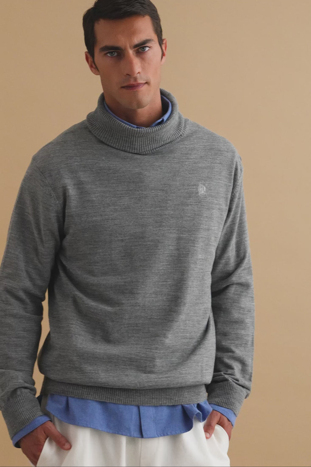 karavan clothing well i did fall winter 24 25 men collection federico knitted sweater grey