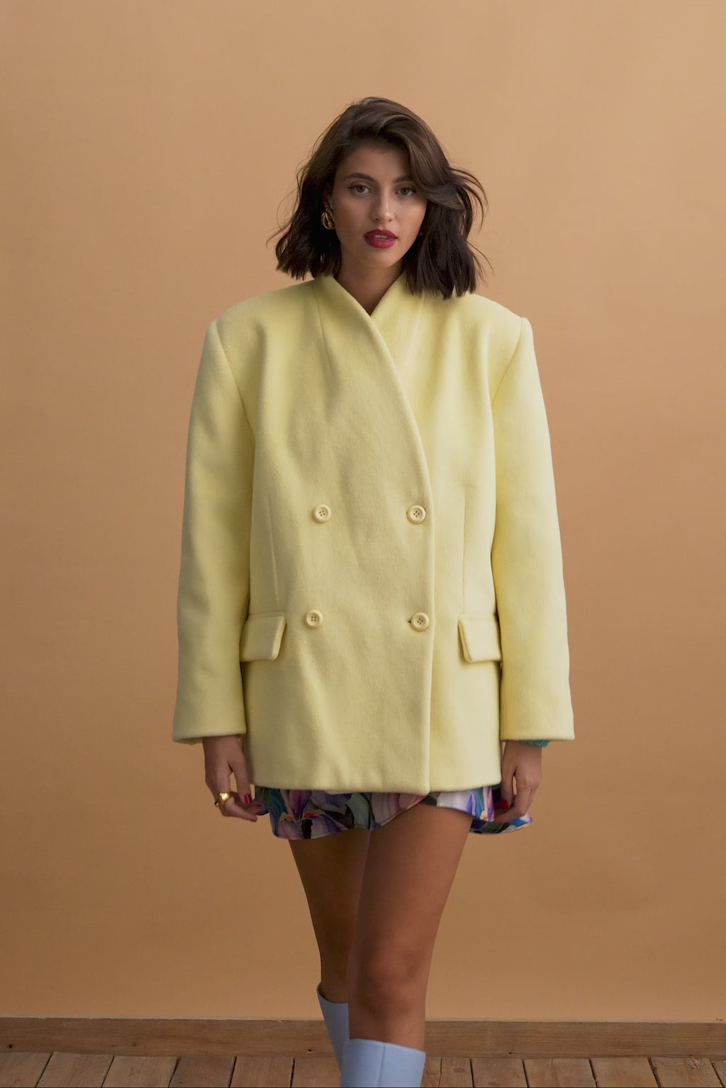 karavan clothing fashion well i did fall winter 24 25 lyra half coat lemon