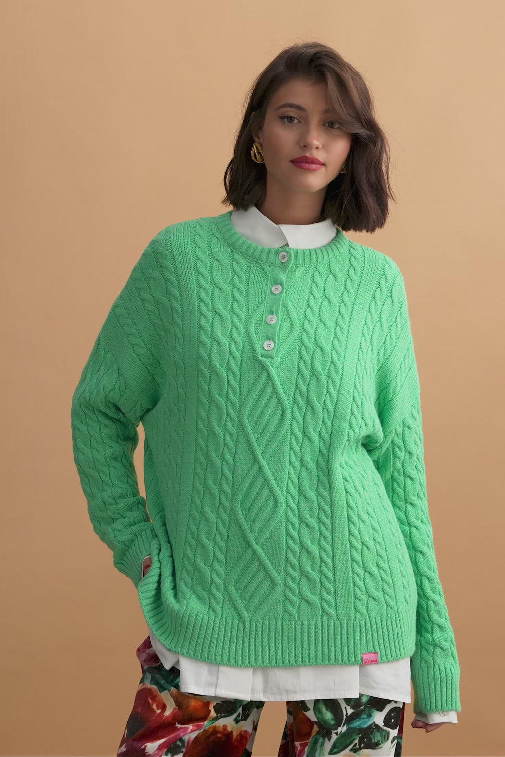 karavan clothing fashion KRVN well i did fall winter 24 25 christmas edition eloise pullover green