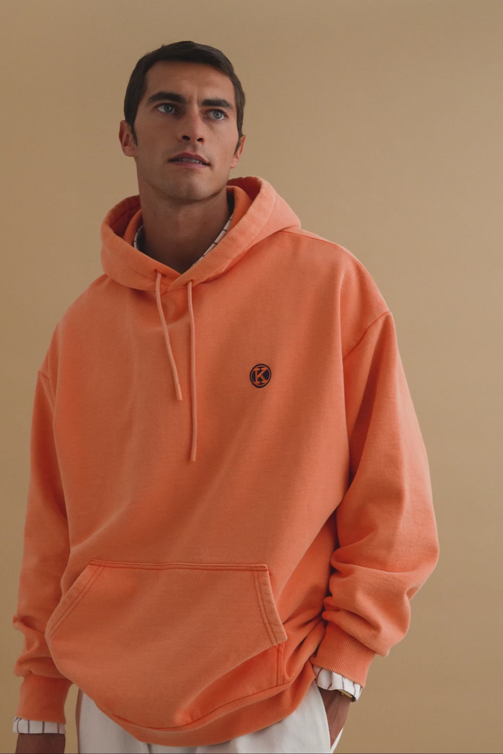 karavan clothing well i did fall winter 24 25 men collection mikel hoodie orange