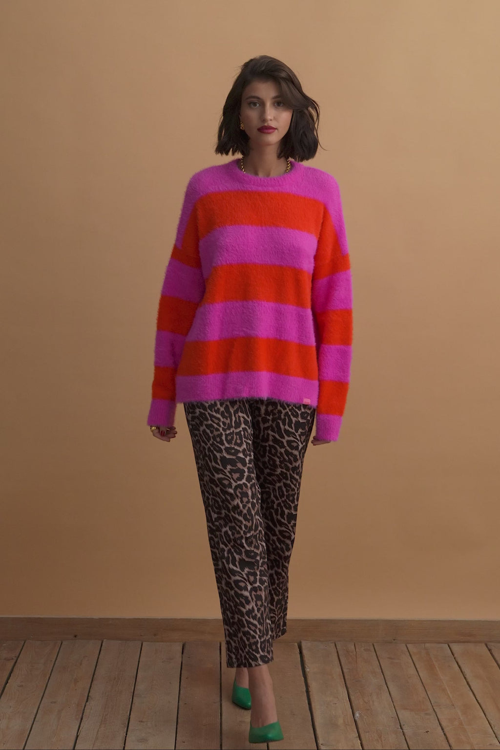 karavan clothing fashion well i did fall winter 24 25 poppy sweater pink red