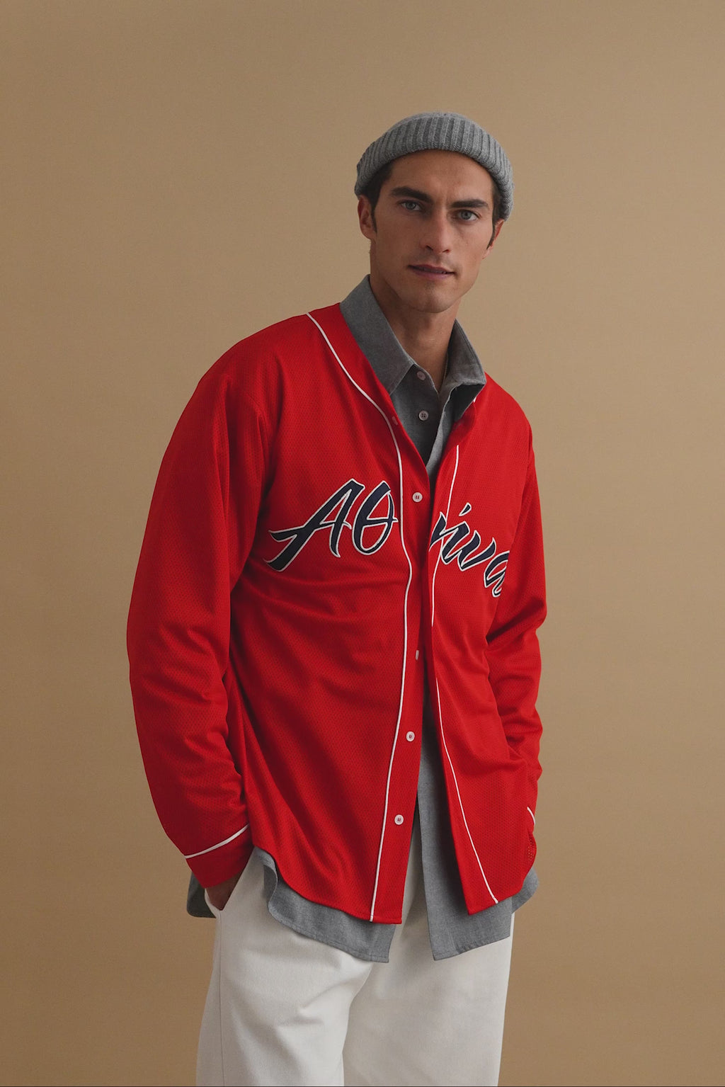 karavan clothing well i did fall winter 24 25 men collection ferran shirt red