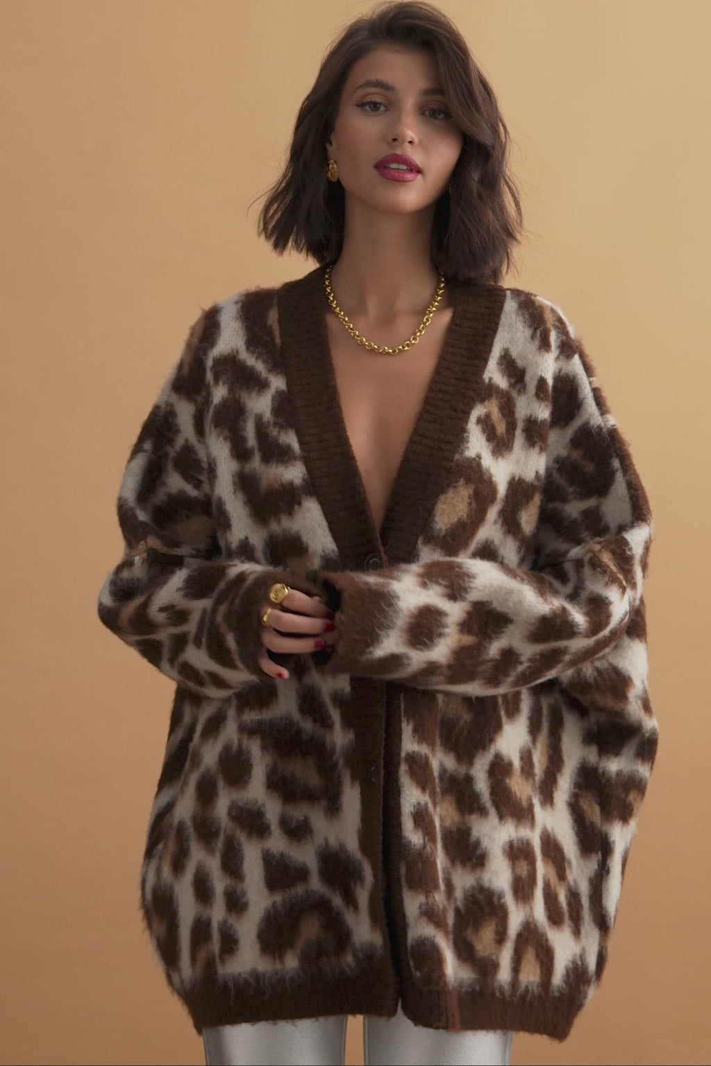 karavan clothing fashion well i did fall winter 24 25 sarah cardigan leopard