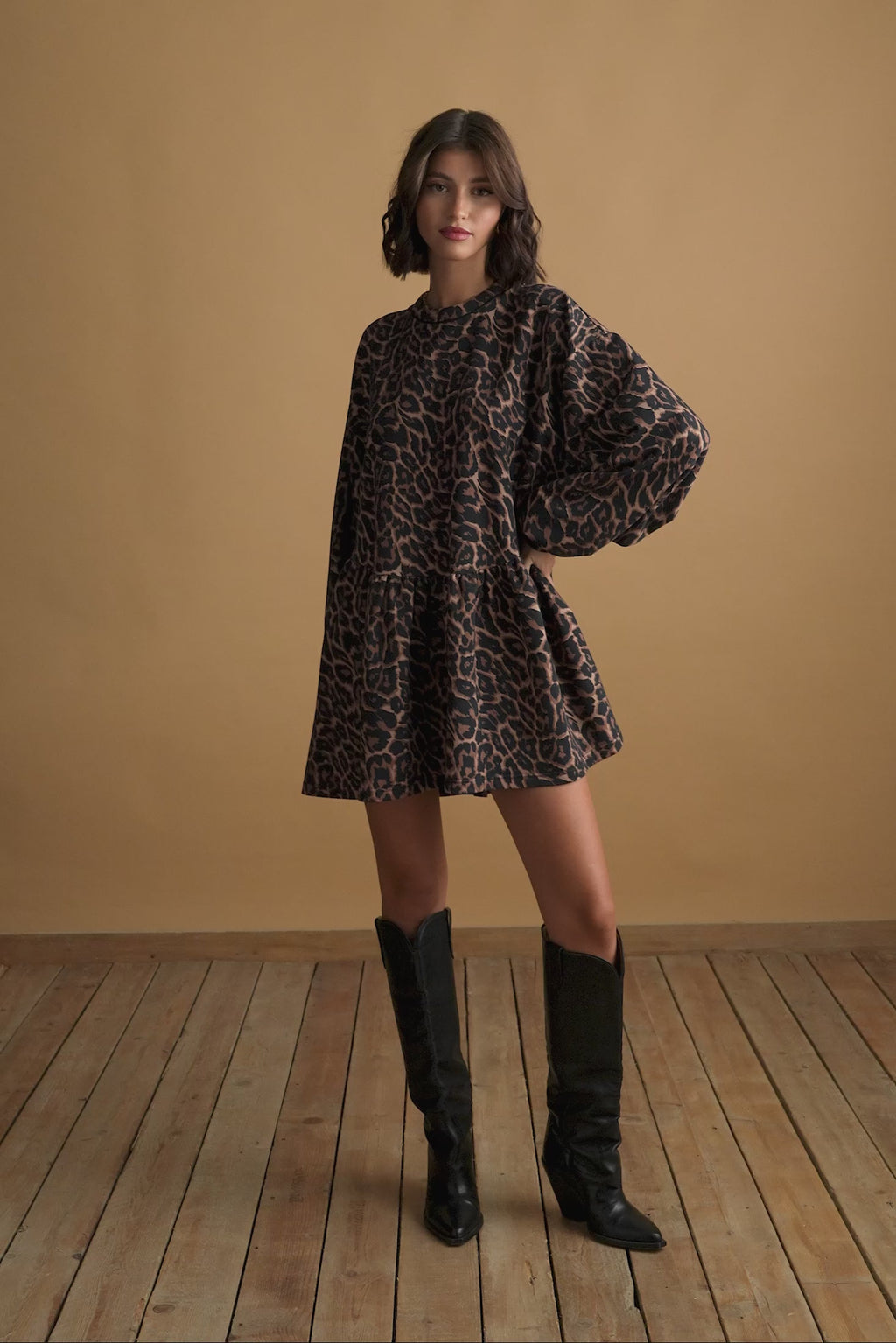 karavan clothing fashion well i did fall winter 24 25 darcy mini dress leopard