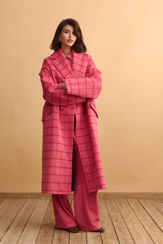 karavan clothing fashion KRVN well i did fall winter 24 25 christmas edition andie coat pink