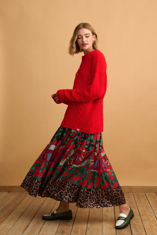 karavan clothing fashion KRVN well i did fall winter 24 25 christmas edition eloise pullover red