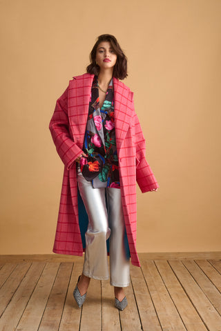 karavan clothing fashion KRVN well i did fall winter 24 25 christmas edition andie coat pink