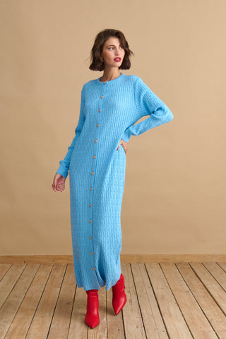 karavan clothing fashion KRVN well i did fall winter 24 25 renata knitted dress light blue