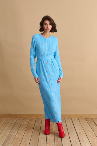 karavan clothing fashion KRVN well i did fall winter 24 25 renata knitted dress light blue