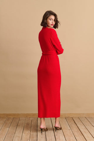 karavan clothing fashion KRVN well i did fall winter 24 25 renata knitted dress red