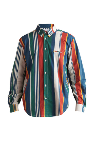 karavan clothing well i did fall winter 24 25 men collection robert shirt green stripes