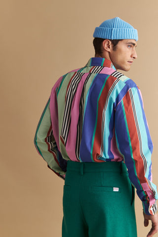 karavan clothing well i did fall winter 24 25 men collection robert shirt pink stripes