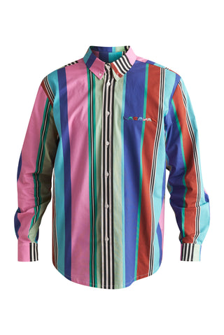 karavan clothing well i did fall winter 24 25 men collection robert shirt pink stripes