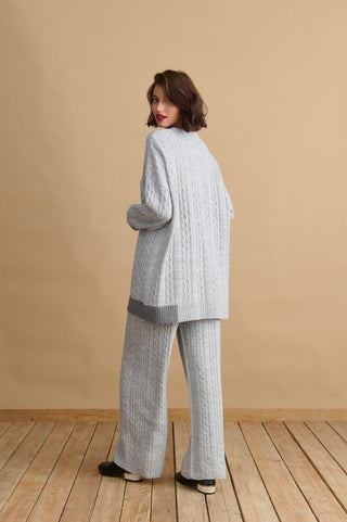 karavan clothing fashion KRVN well i did fall winter 24 25 rosa knitted trousers grey