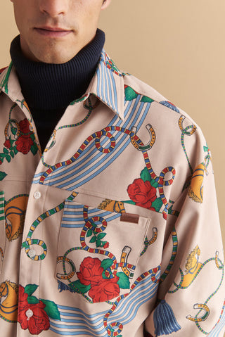 karavan clothing well i did fall winter 24 25 men collection jose shirt roses pattern