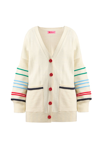 karavan clothing fashion well i did fall winter 24 25 salma knitted cardigan ivory