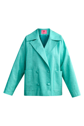 karavan clothing fashion well i did fall winter 24 25 selah blazer light green crocodile