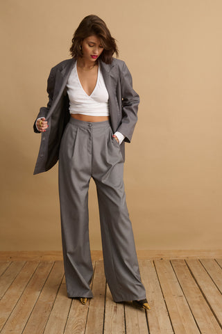 karavan clothing fashion KRVN well i did fall winter 24 25 dominiki trousers grey