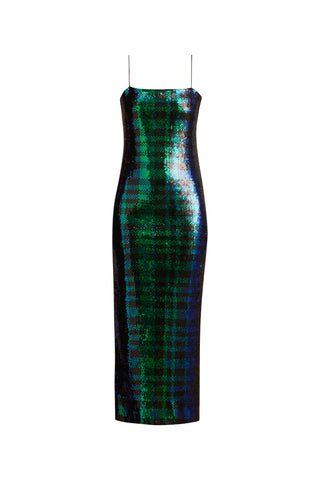 karavan clothing fashion KRVN well i did fall winter 24 25 christmas edition seraphina dress blue green