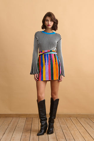 karavan clothing fashion well i did fall winter 24 25 seriana mini skirt multicolor