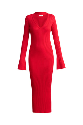 karavan clothing fashion KRVN well i did fall winter 24 25 stefania knitted dress red