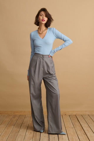 karavan clothing fashion KRVN well i did fall winter 24 25 dominiki trousers grey