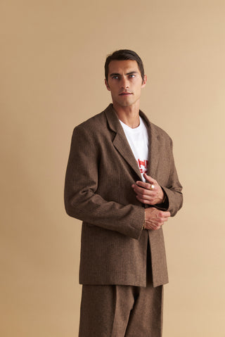 karavan clothing well i did fall winter 24 25 men collection danny blazer brown