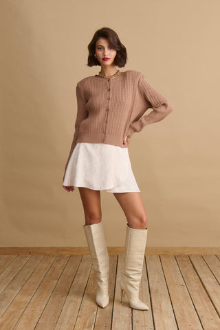 karavan clothing fashion KRVN well i did fall winter 24 25 valeria knitted cardigan camel