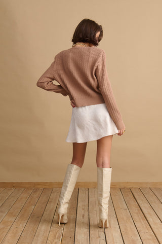 karavan clothing fashion KRVN well i did fall winter 24 25 valeria knitted cardigan camel