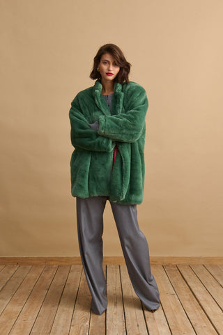 karavan clothing fashion KRVN well i did fall winter 24 25 donatella coat green