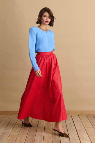 karavan clothing fashion KRVN well i did fall winter 24 25 angelina skirt red